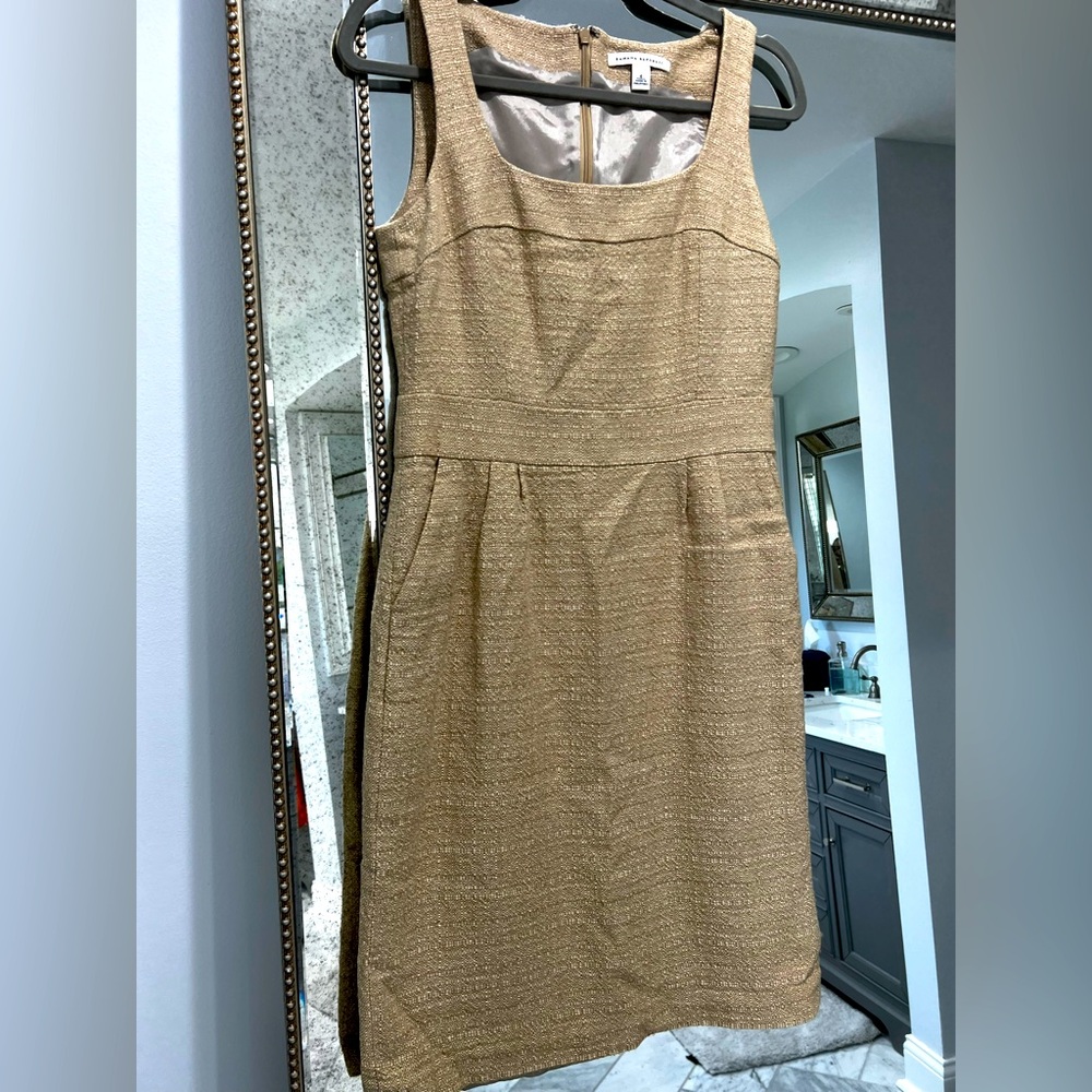 Banana Republic Tan Sleeveless Sheath Dress